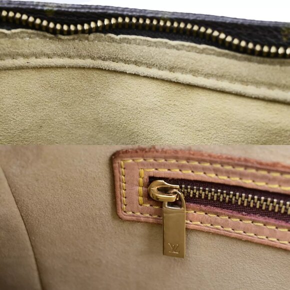 LOUIS VUITTON Logo Looping GM Shoulder Bag Monogram Leather Brown - Picture 7 of 16